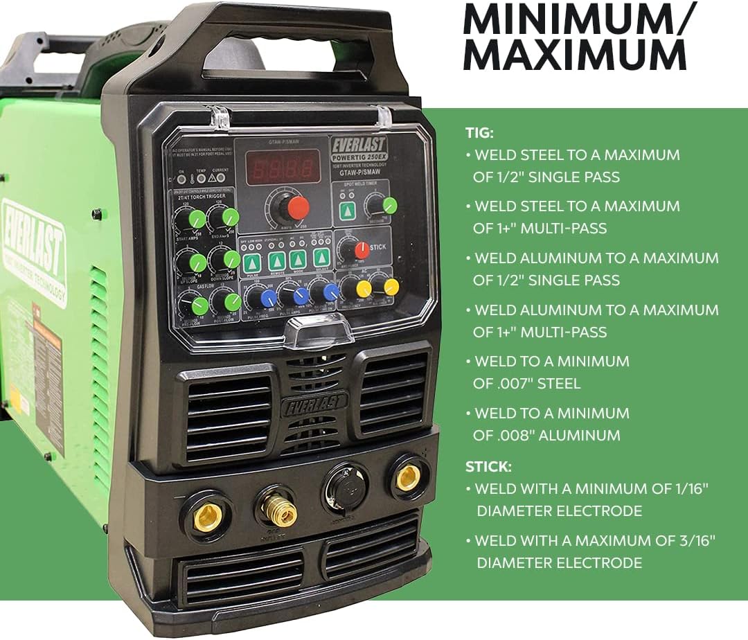 PowerTIG 250EX AC/DC Pulse TIG Stick Welder